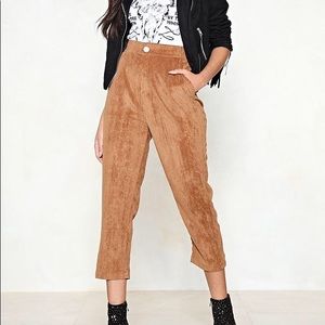 nasty gal // NWT camel corduroy trousers